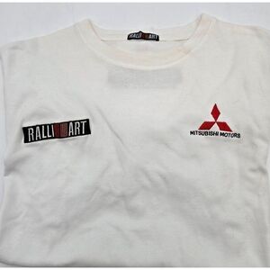 Mitsubishi Ralliart White Crewneck T-Shirt Sz XXL